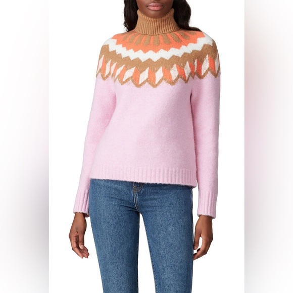 J. Crew Supersoft Fair Isle Turtleneck size Medium - Picture 3 of 12